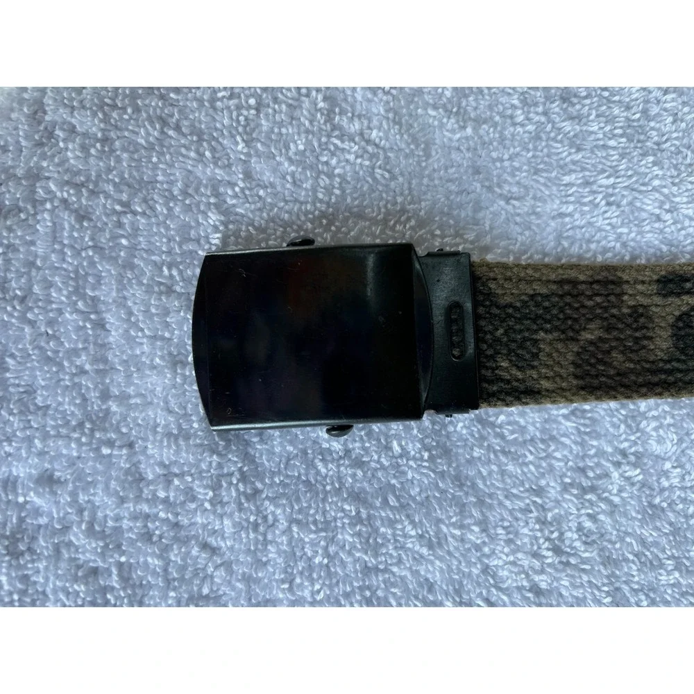 Tactical Canvas Adjustable Military Camo Web Belt Unisex Approx 35